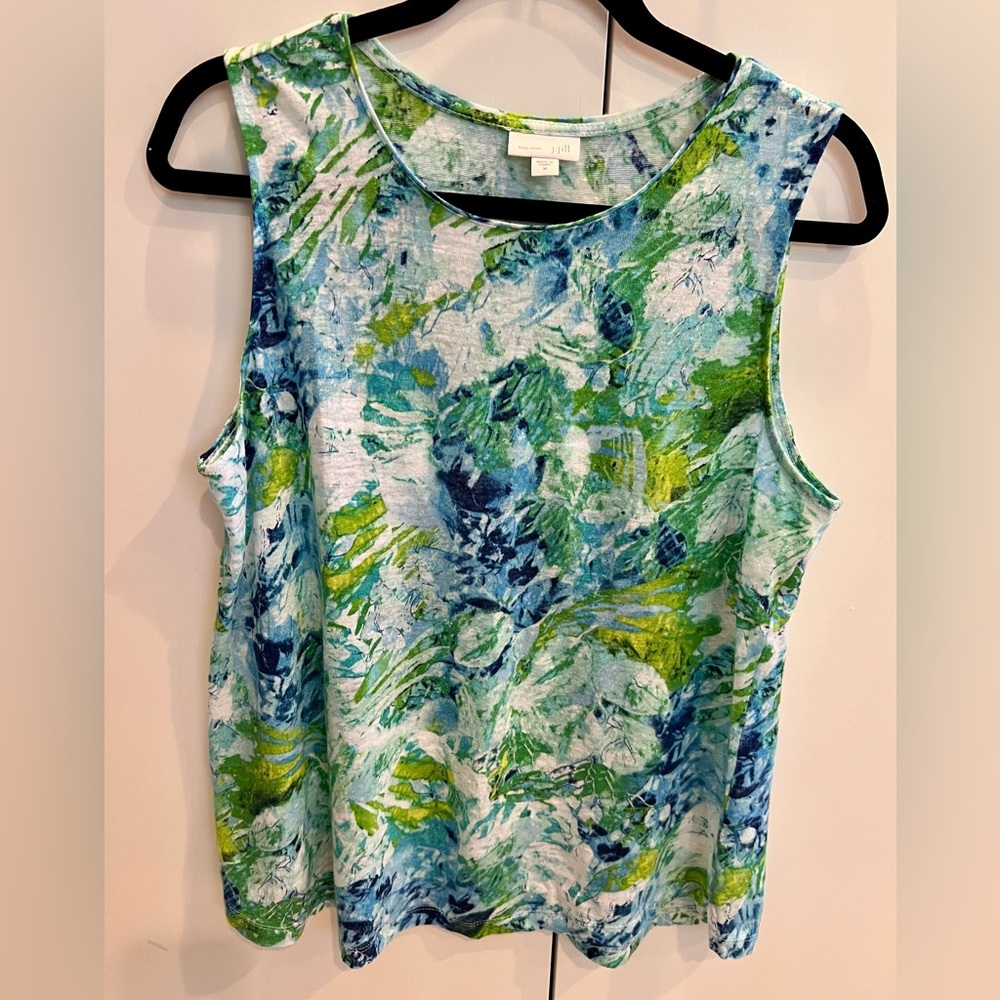 J. Jill Abstract Print Sleeveless Top